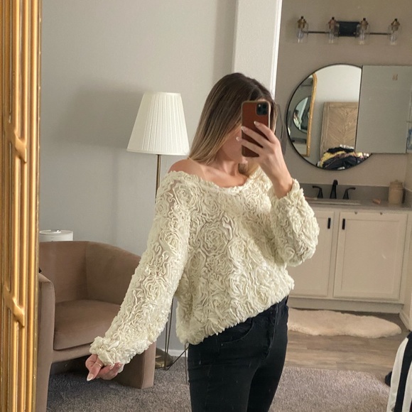 AMERICAN APPAREL VINTAGE OFF SHOULDER TOP ONE SIZE - Picture 2 of 6